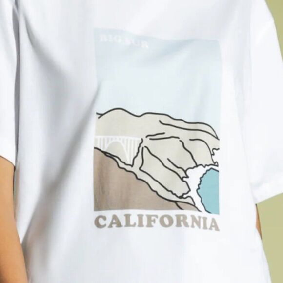 Charlie Holiday white Big Sur Oversized Boyfriend tee size xs size 2 NWT - Picture 6 of 14